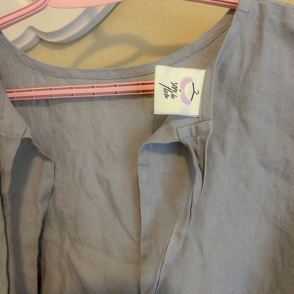 Son De Flor Flattering Apron in lavender - Picture 6 of 6